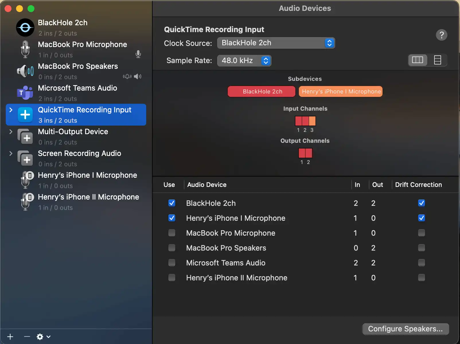 QuickTime Screen Record with Both Microphone and Internal Audio
